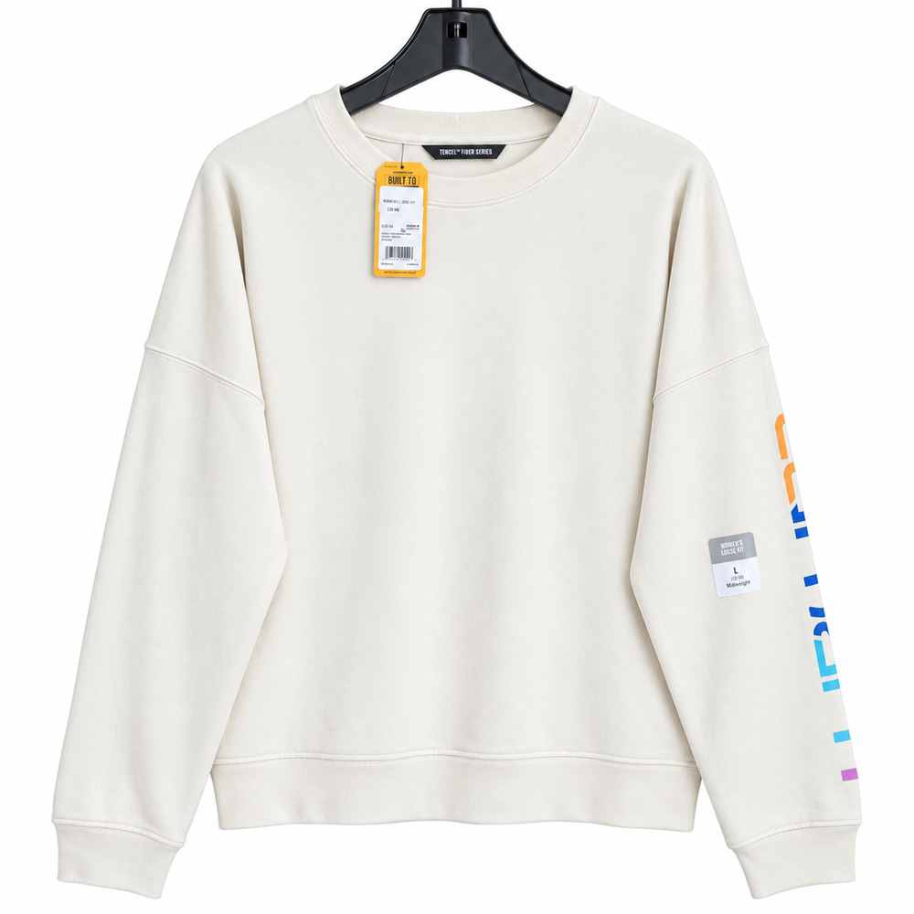 Carhartt Tencel Fiber Series Sweatshirt Womens Large White Loose Fit NWT